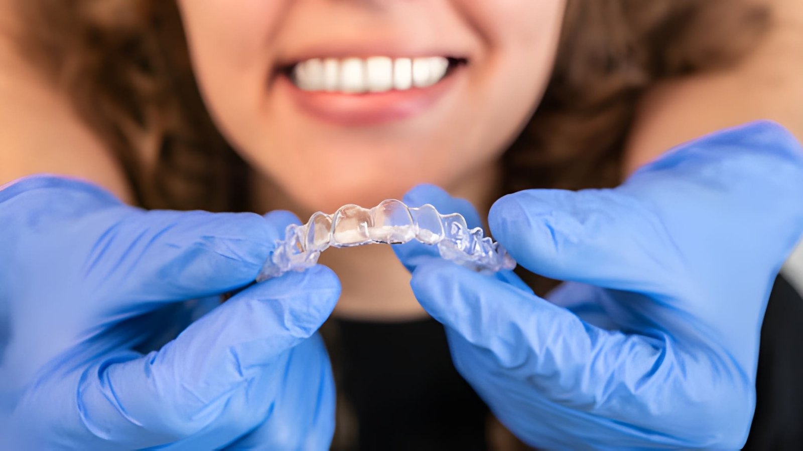 Invisalign aligners as part of an oral hygiene routine in North Miami
